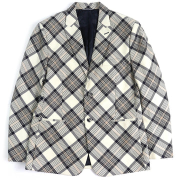 Dior 22AW wool Cupra Check Pattern Tailored Jacket