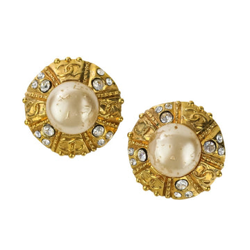 Chanel   Faux Pearl Earrings