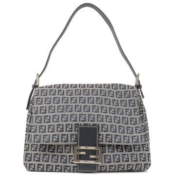 FENDI Zucchino Canvas Leather Mamma Baguette Shoulder Bag 26325