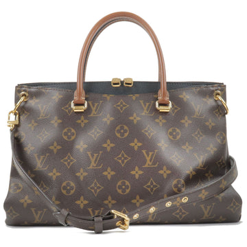 Louis Vuitton Monogram Pallas 2Way Hand Bag Noir M41064