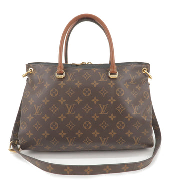 Louis Vuitton Monogram Pallas 2Way Hand Bag Noir M41064