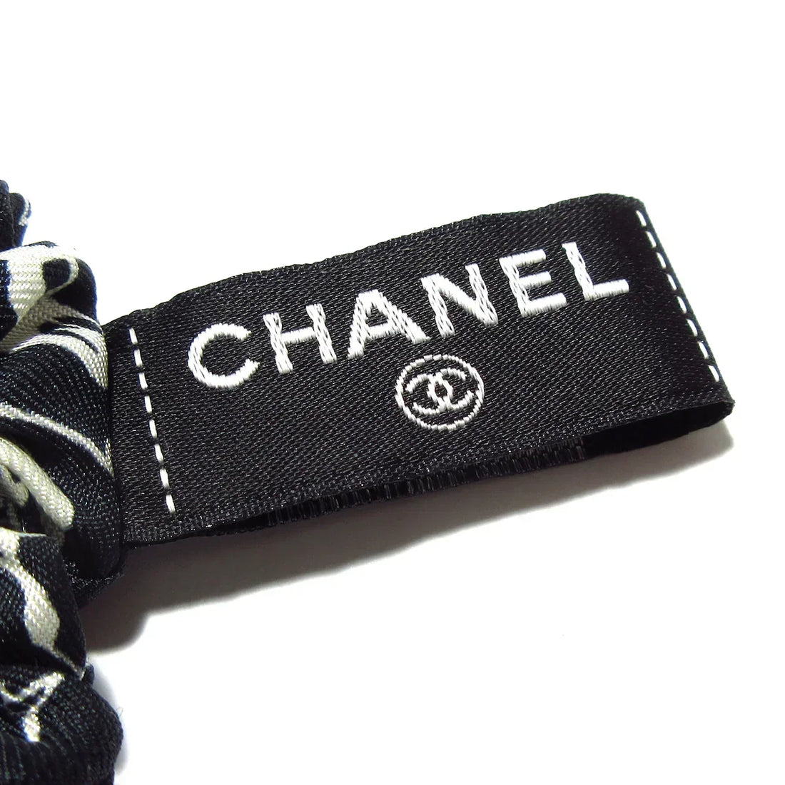 Chanel bow silk hair accessory