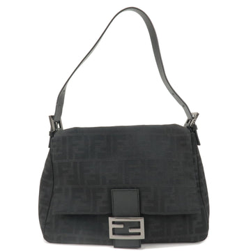 FENDI Zucca Mamma Baguette Canvas Leather Shoulder Bag 8BR001