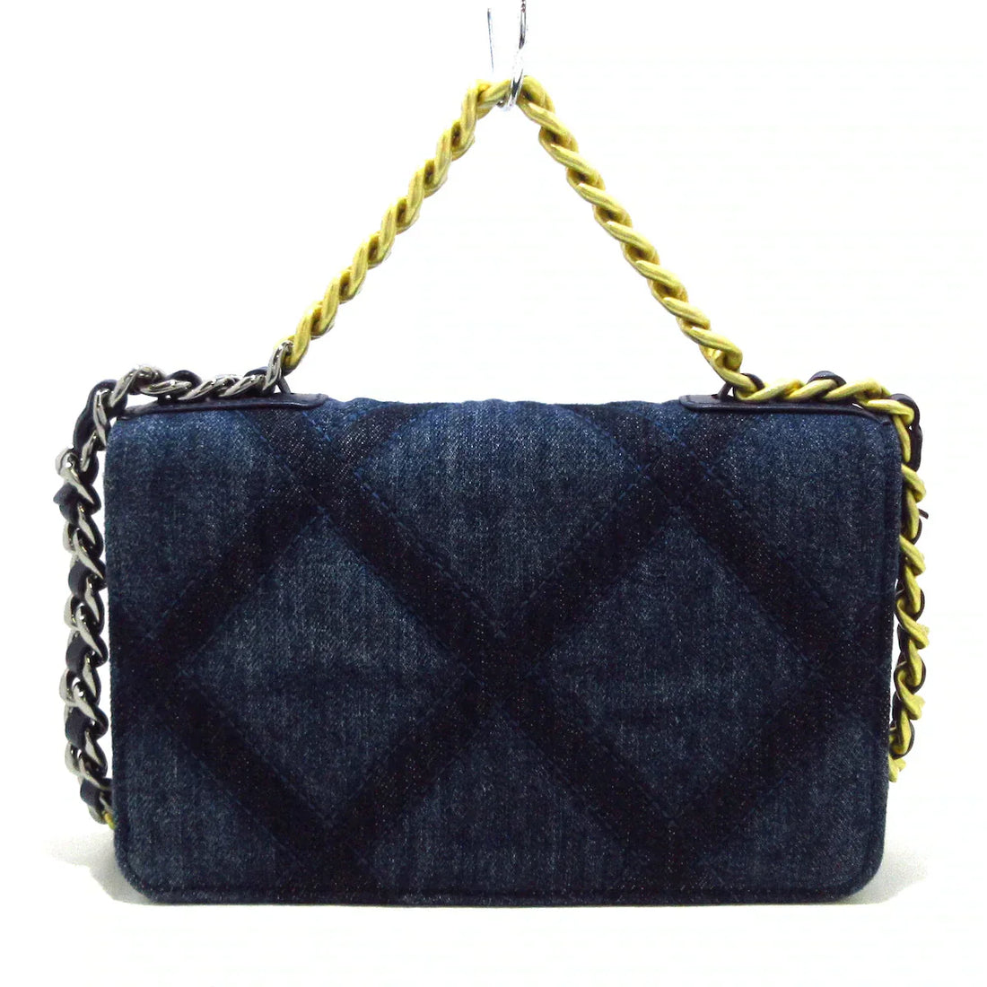 Chanel 19 Blue Navy Denim wallet on chain