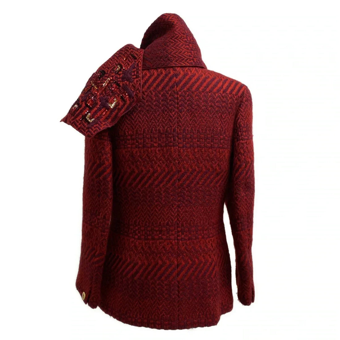 Chanel bordeaux wool jacket