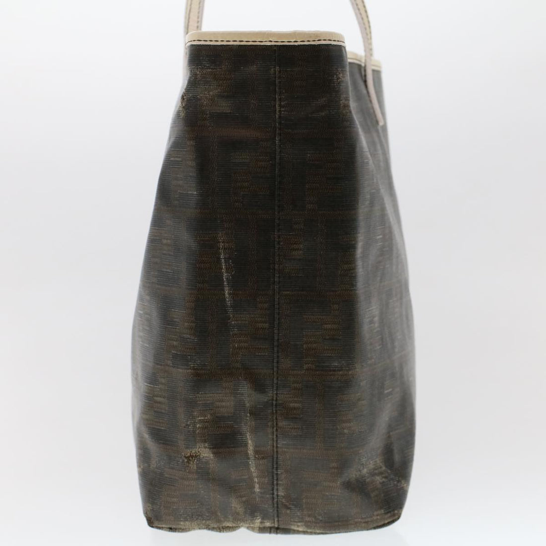 FENDI Zucca Canvas Tote Bag Coated Canvas Dark Brown  48017