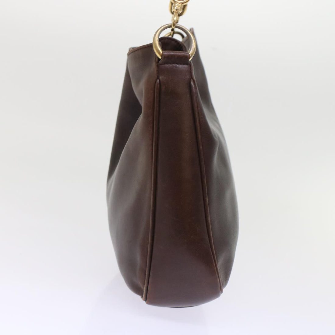 GUCCI Bamboo Hand Bag Leather 2way Brown  49284