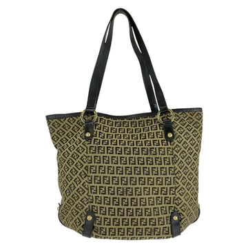 Fendi Zucchino Canvas Leather 2way Bag