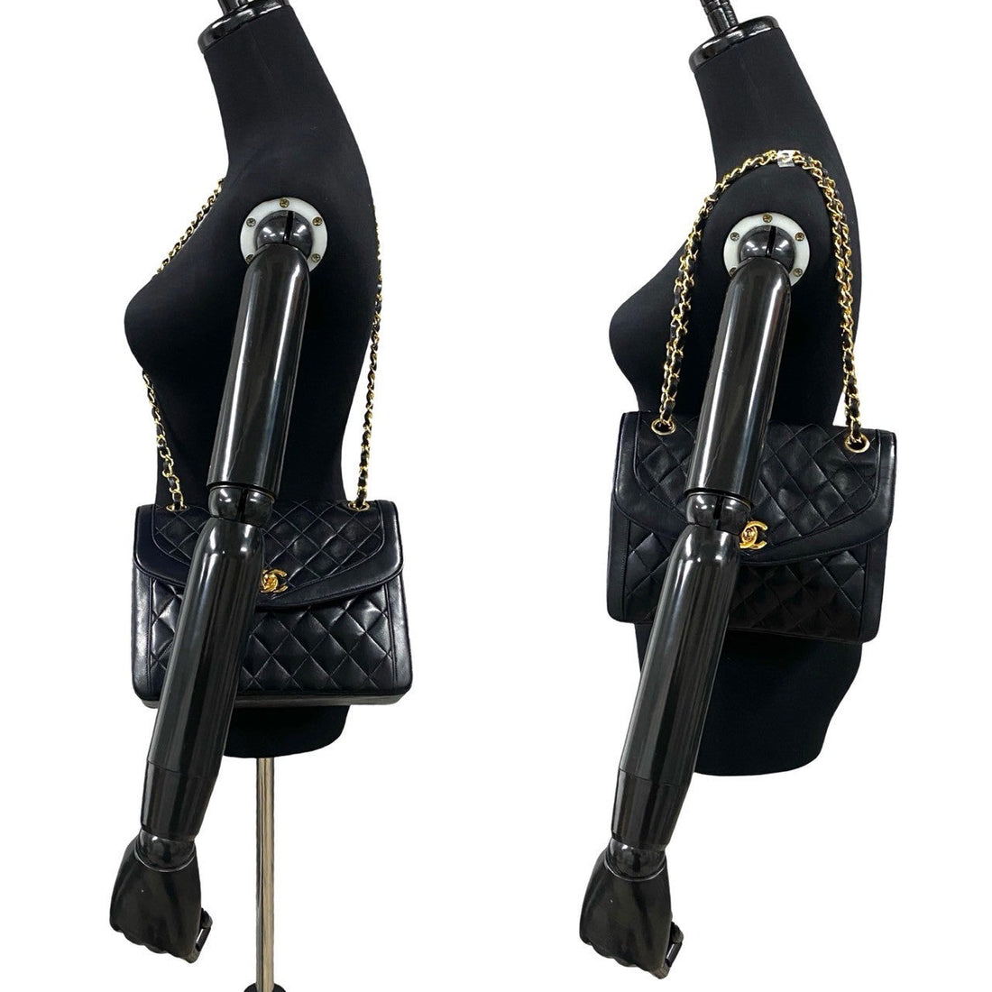 CHANEL Shoulder Bag lambskin black Matrasse
