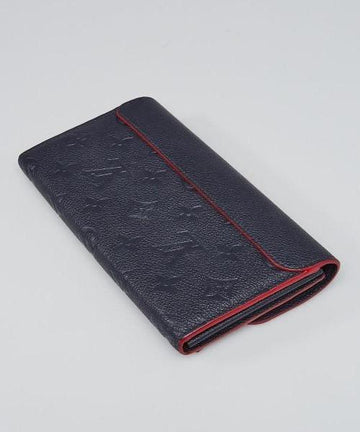LV Pont-Neuf Wallet Monogram Empreinte leather Marine Rouge