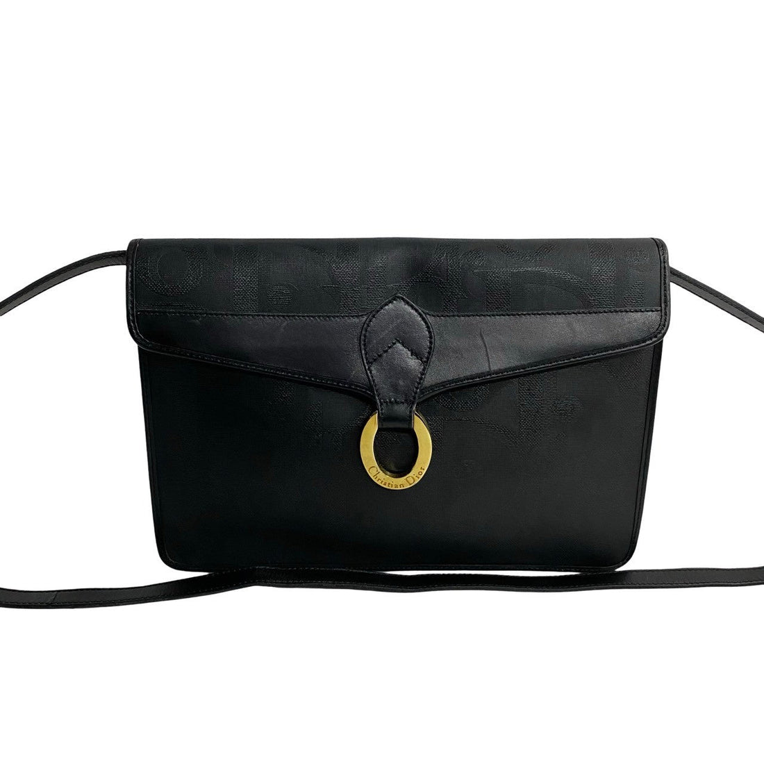 Christian Dior Trotter Leather Shoulder Bag
