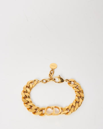 Dior Gold Danse s Étoile Logo Chain Bracelet