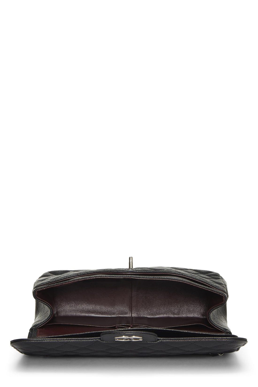 Chanel,  Black Quilted Caviar Leather New Classic Jumbo, Black