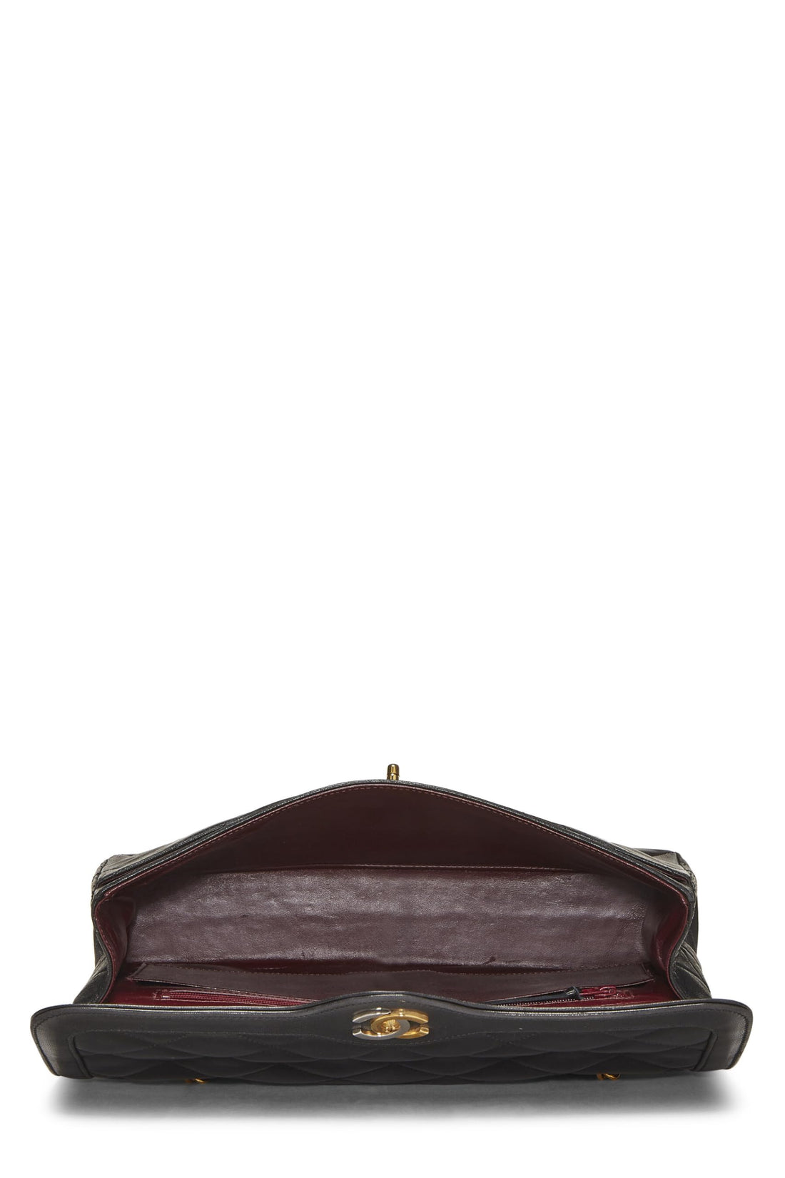 Chanel,  Black Quilted Lambskin Paris Limited Double Flap Jumbo, Black