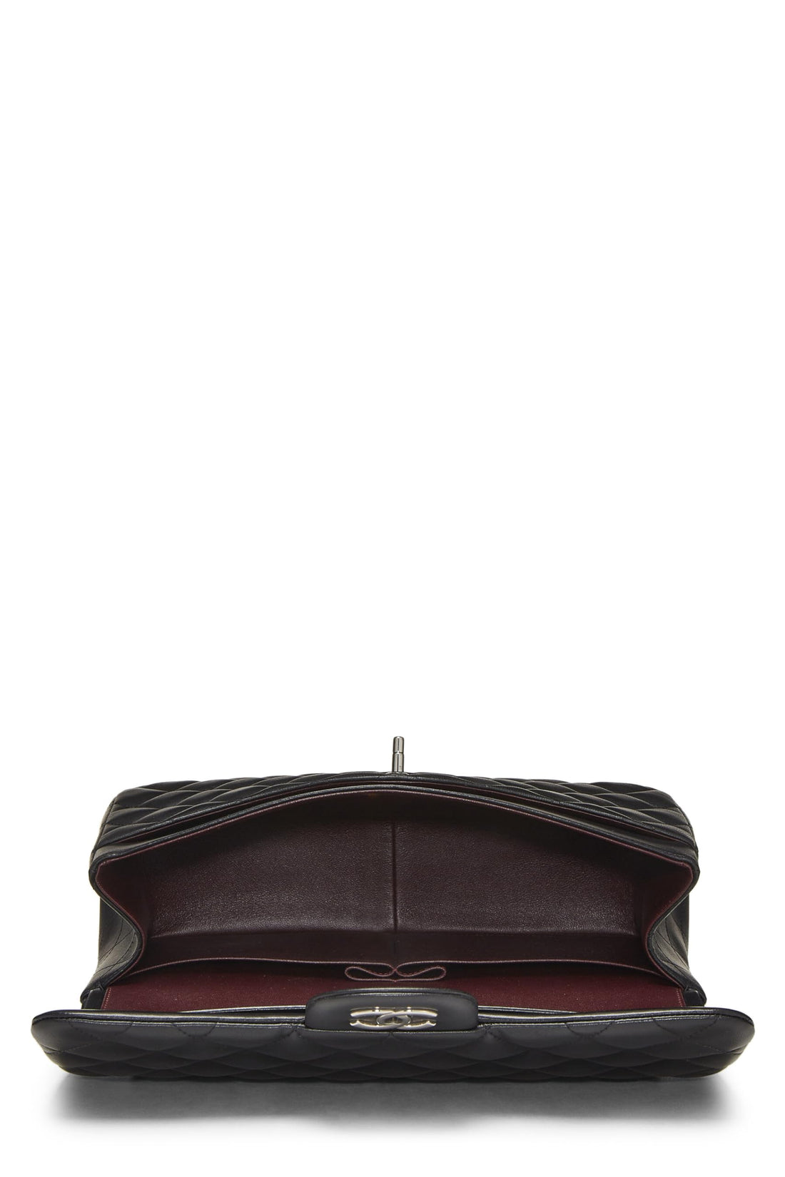 Chanel,  Black Quilted Lambskin New Classic Double Flap Jumbo, Black