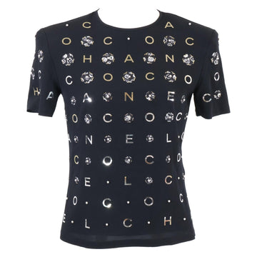 Chanel Camellia & Icon Pearl Silk T-shirt