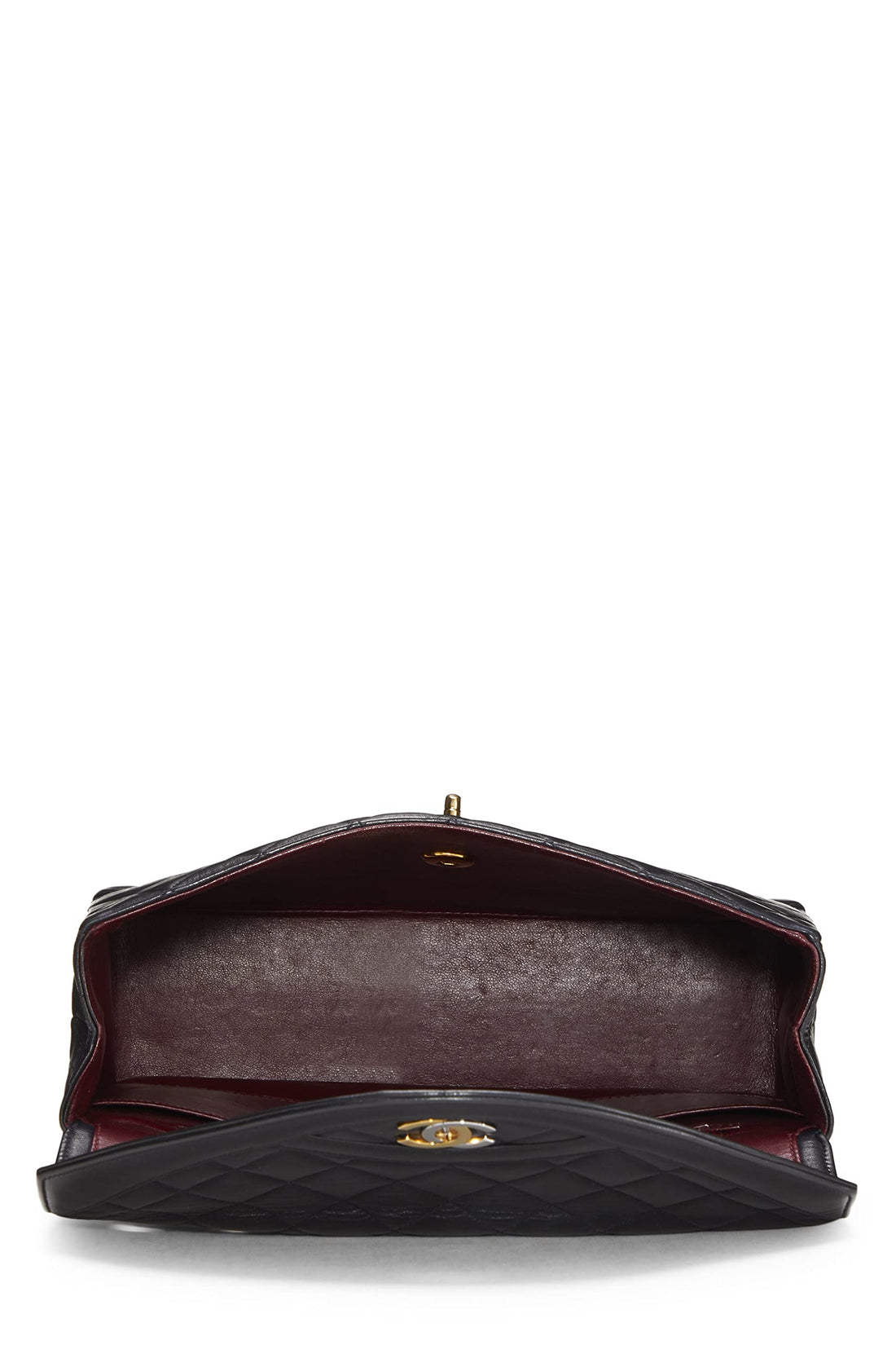 Chanel,  Black Quilted Lambskin Paris Limited Curved Flap Medium , Black
