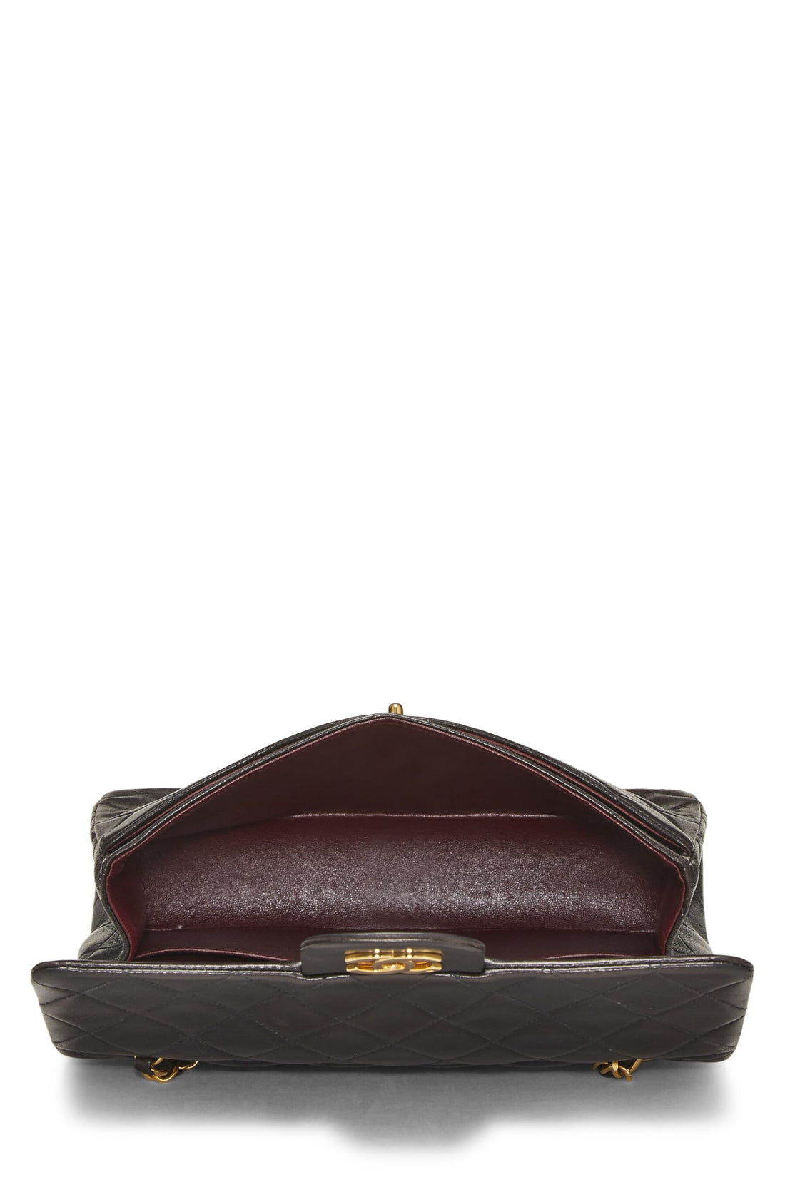 Chanel,  Black Quilted Lambskin Classic Double Flap Small, Black