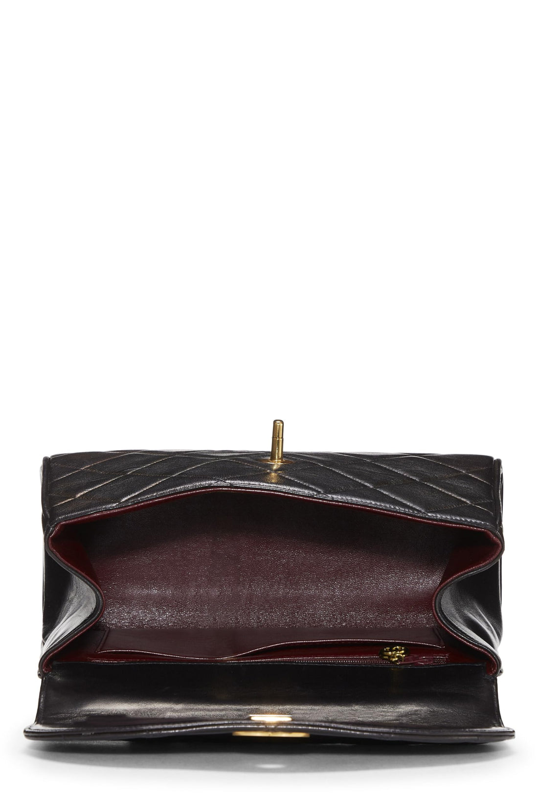 Chanel,  Black Quilted Lambskin Handbag Medium, Black
