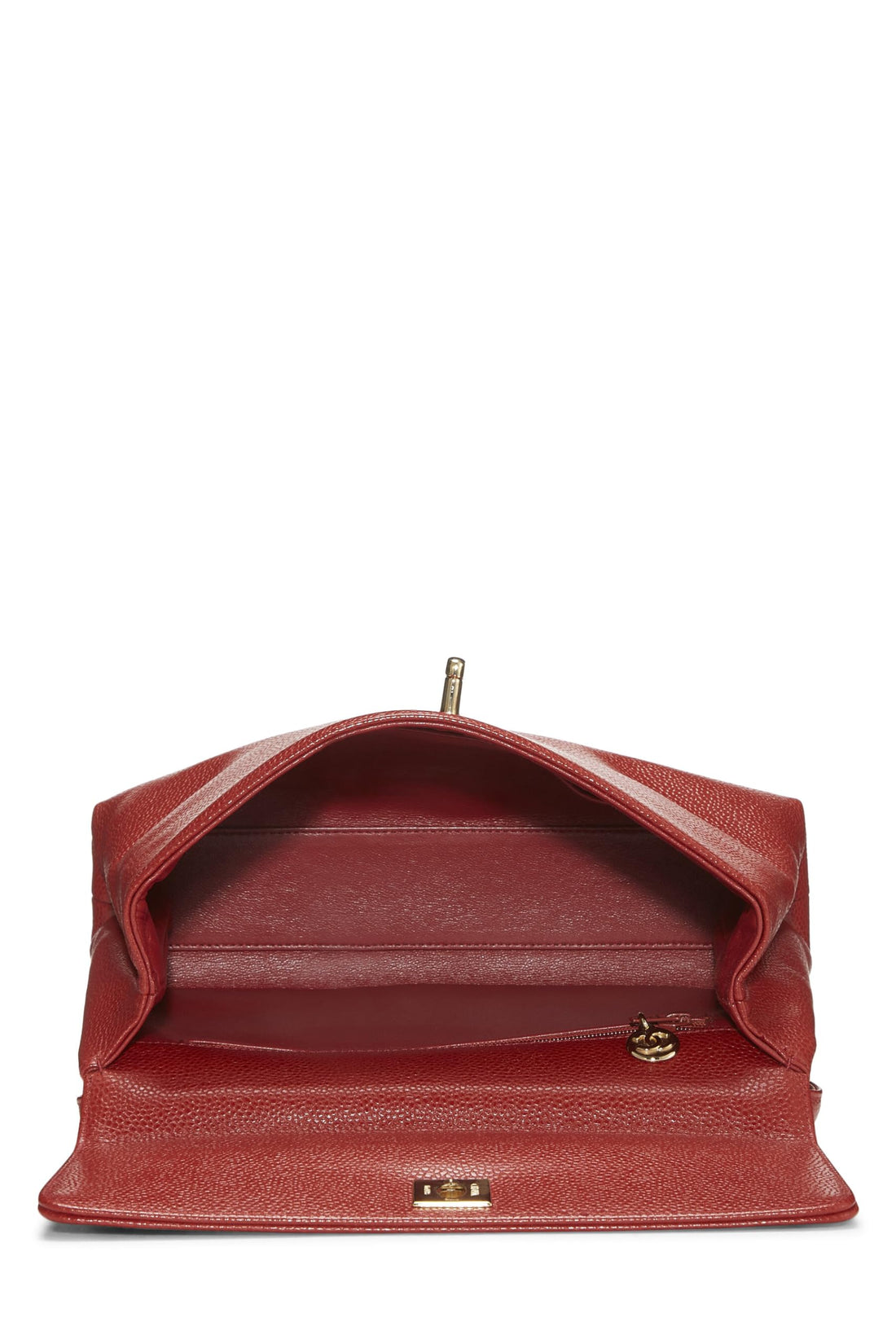 Chanel,  Red Caviar Handbag Small, Red