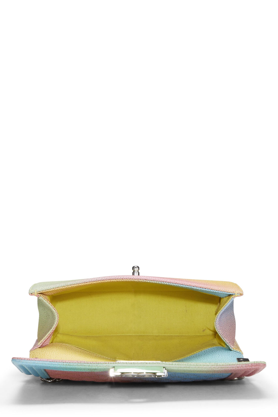 Chanel,  Rainbow Quilted Caviar Boy Bag Medium, Green