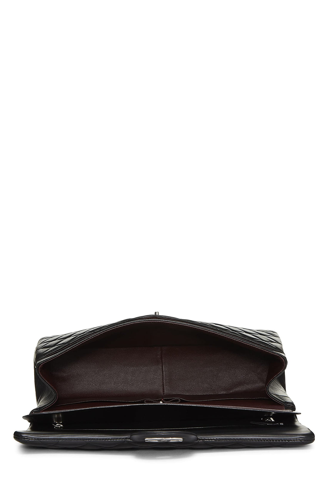 Chanel,  Black Quilted Lambskin New Classic Double Flap Maxi, Black