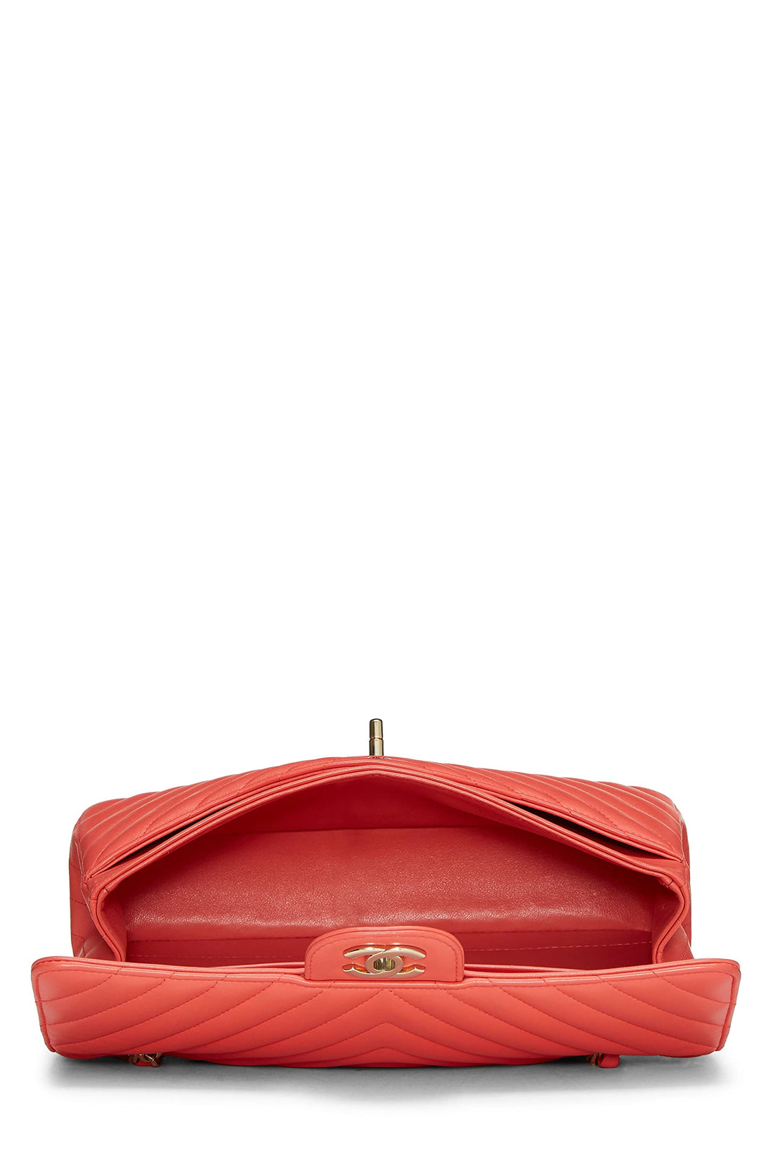 Chanel,  Pink Chevron Lambskin Classic Double Flap Medium, Pink