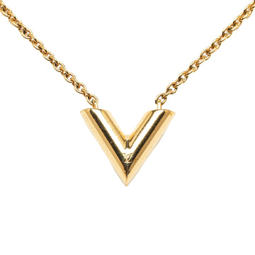 Gold Louis Vuitton Essential V Necklace