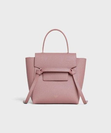 Celine Nano Belt Bag In Grained Calfskin   Pink