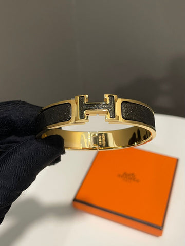 Hermes Clic H Bracelet Black Dore