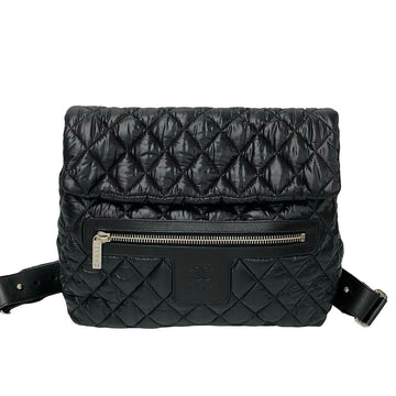 CHANEL Backpack leather black Coco cocoon quilting