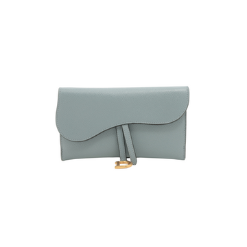 Dior Saddle Wallet with Chain Cloud Blue
