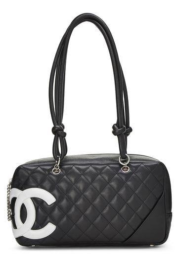 Chanel,  Black Calfskin Cambon Ligne Bowler, Black