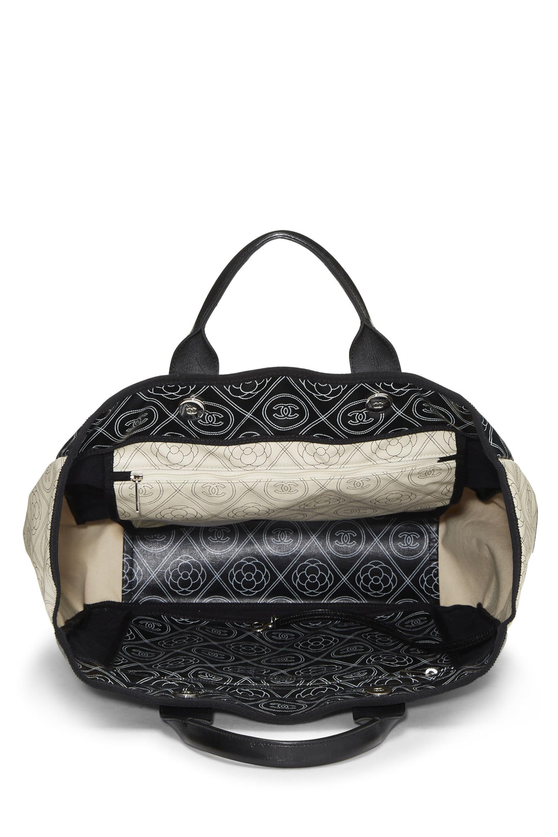 Chanel,  Black 'CC' Camellia Tote Medium, Black