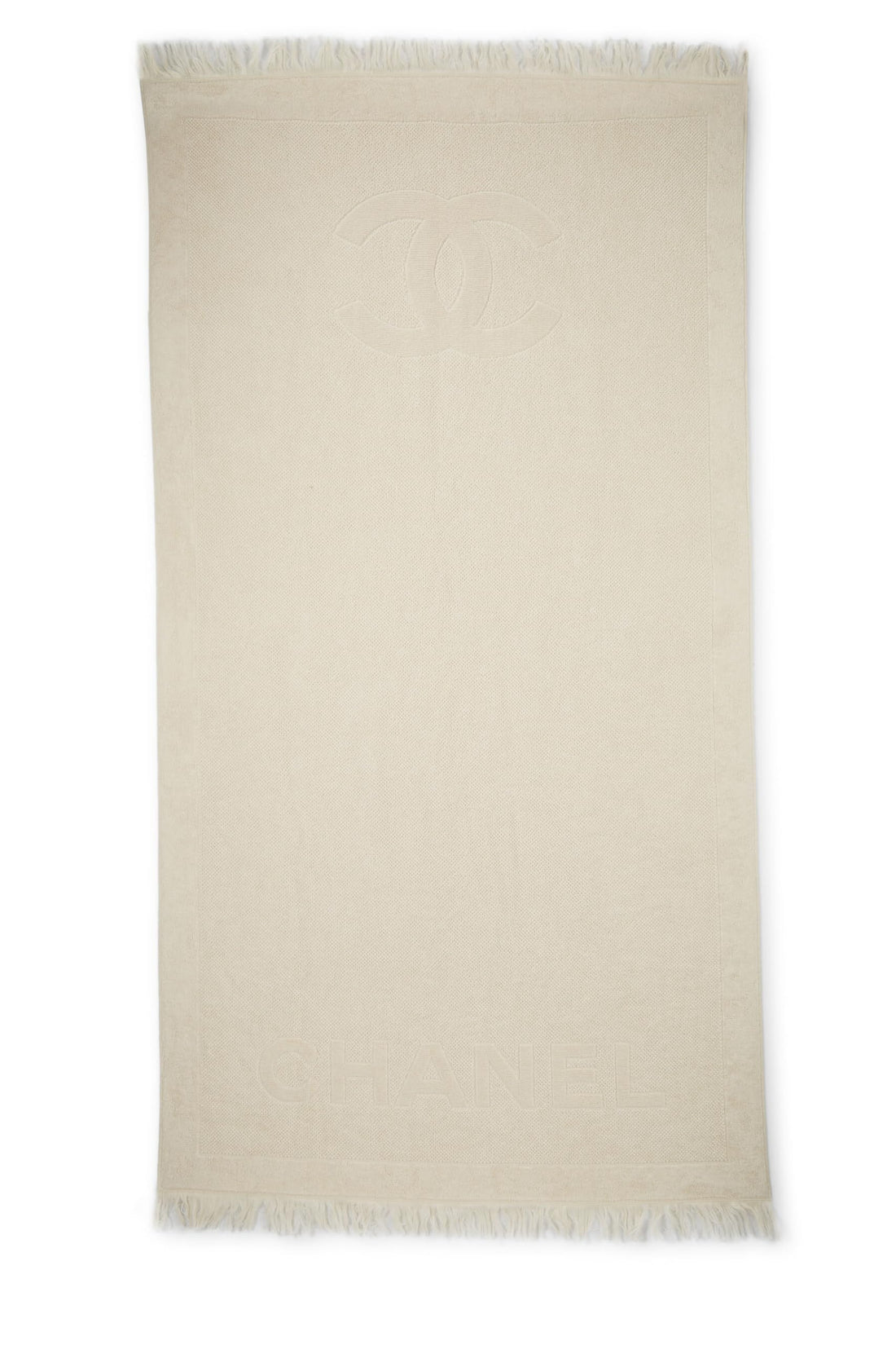 Chanel,  White Terry Cloth 'CC' Beach Set, White