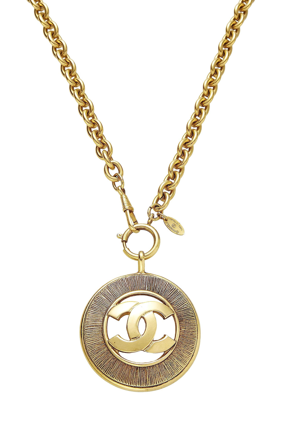 Chanel,  Gold 'CC' Sunburst Necklace Large, Gold
