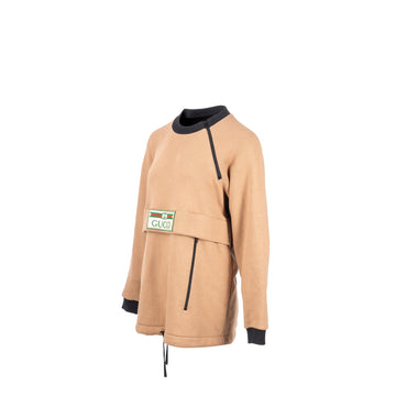 GUCCI Size XS   Logo Sweatshirt Cotton Carmel/Multicolour