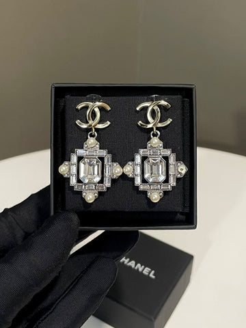Chanel 20P Dangling Gothic Crystal Earrings
