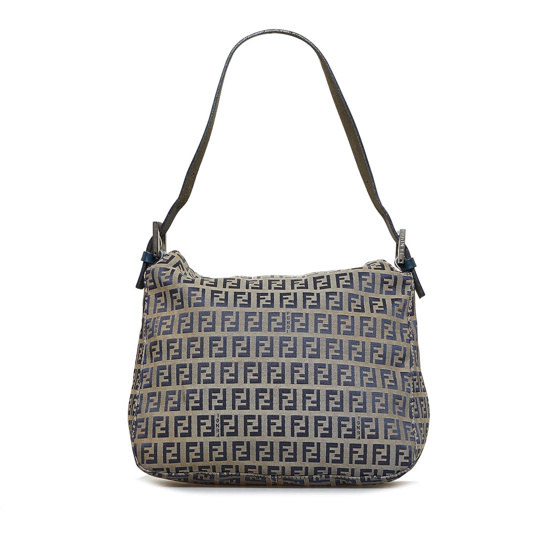 FENDI Zucchino Double Flap Shoulder Bag