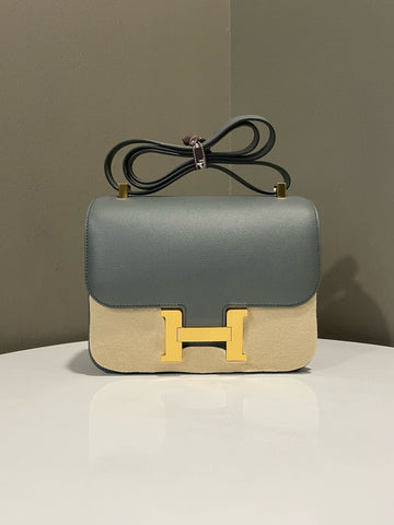 Hermes Constance 24 Vert Amande Epsom