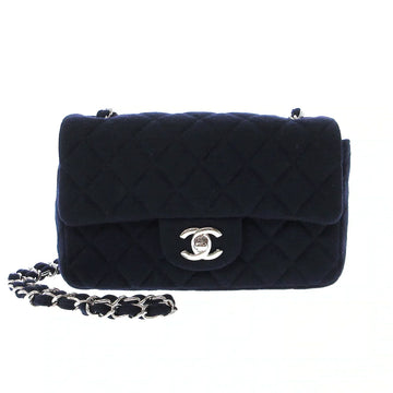 Chanel Mini Classic Jersey Blue bag