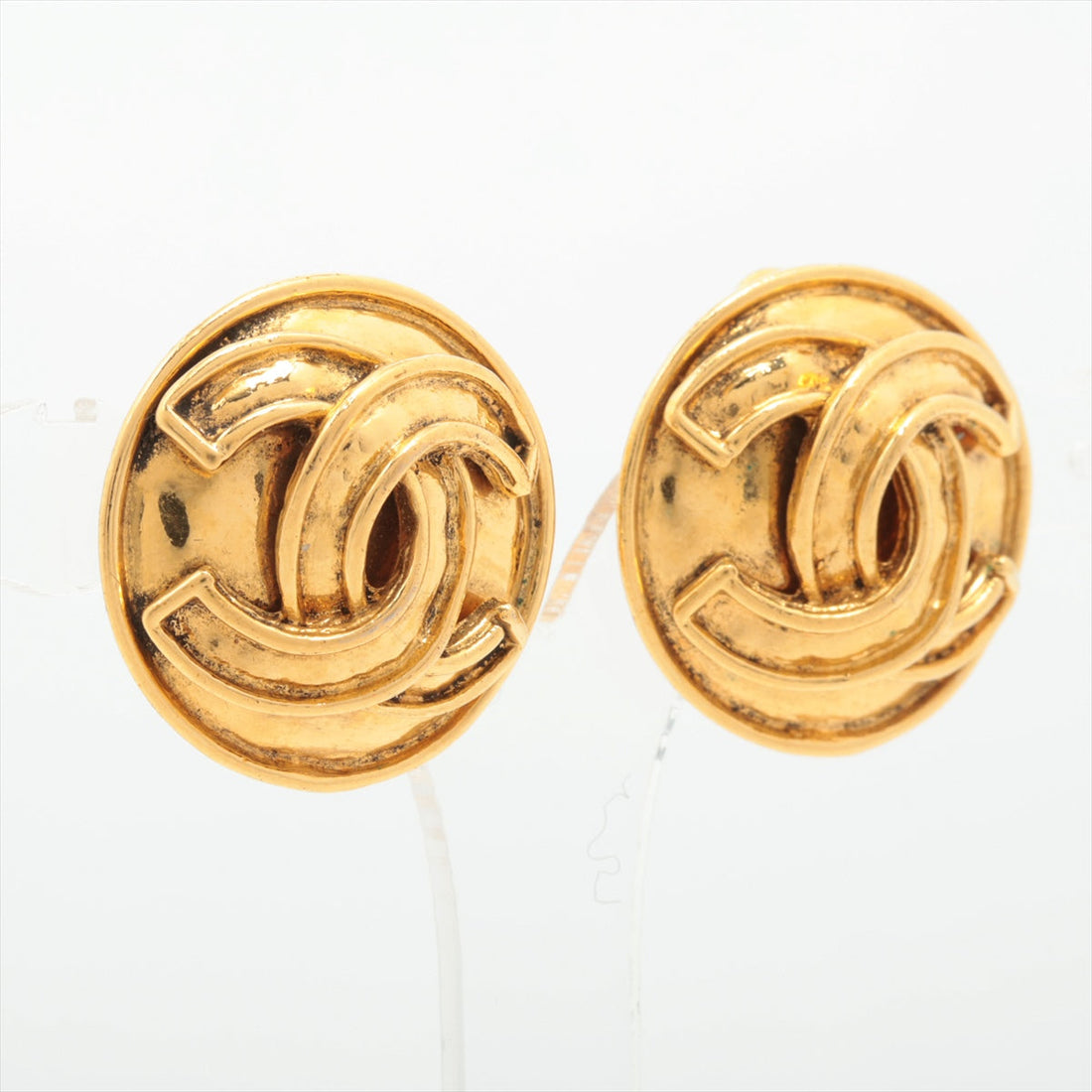 Chanel   Coco Round Clip On Earrings Costume Jewellery