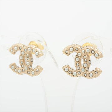 Chanel Coco Logo Gold Pearl Earrings Costume Jewellery 2024