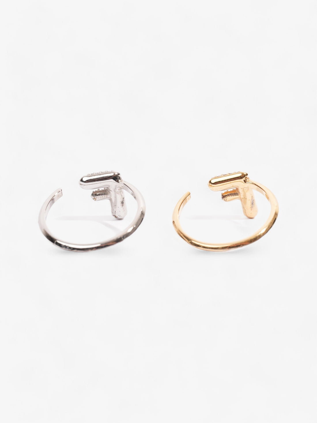 Fendi FF Rings Gold / Silver Base Metal Small