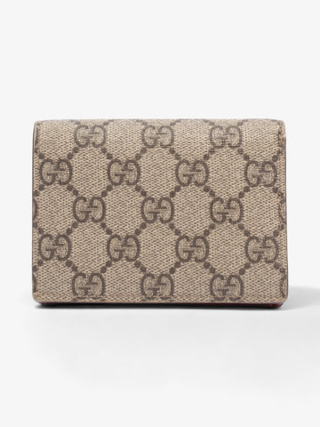 Gucci Cherry Fold Over Wallet GG Supreme / Red / Gold Coated Canvas