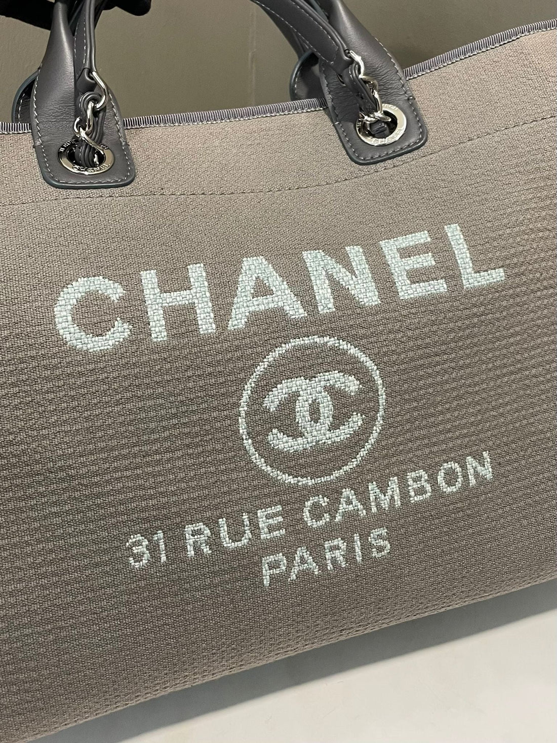 Chanel Deauville Tote Ash Grey