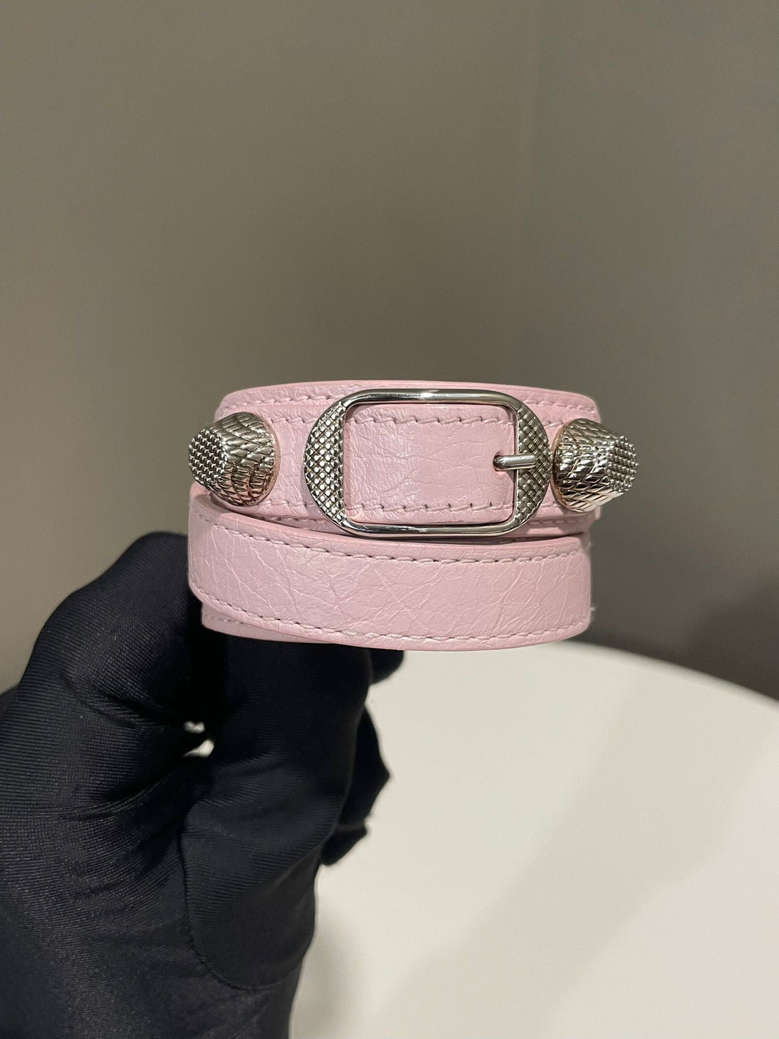 Balenciaga Arena Triple Tour Bracelet Pale Pink