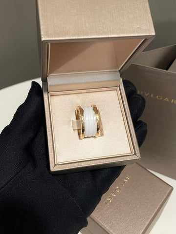 Bvlgari B.zero1 Ring White Ceramic