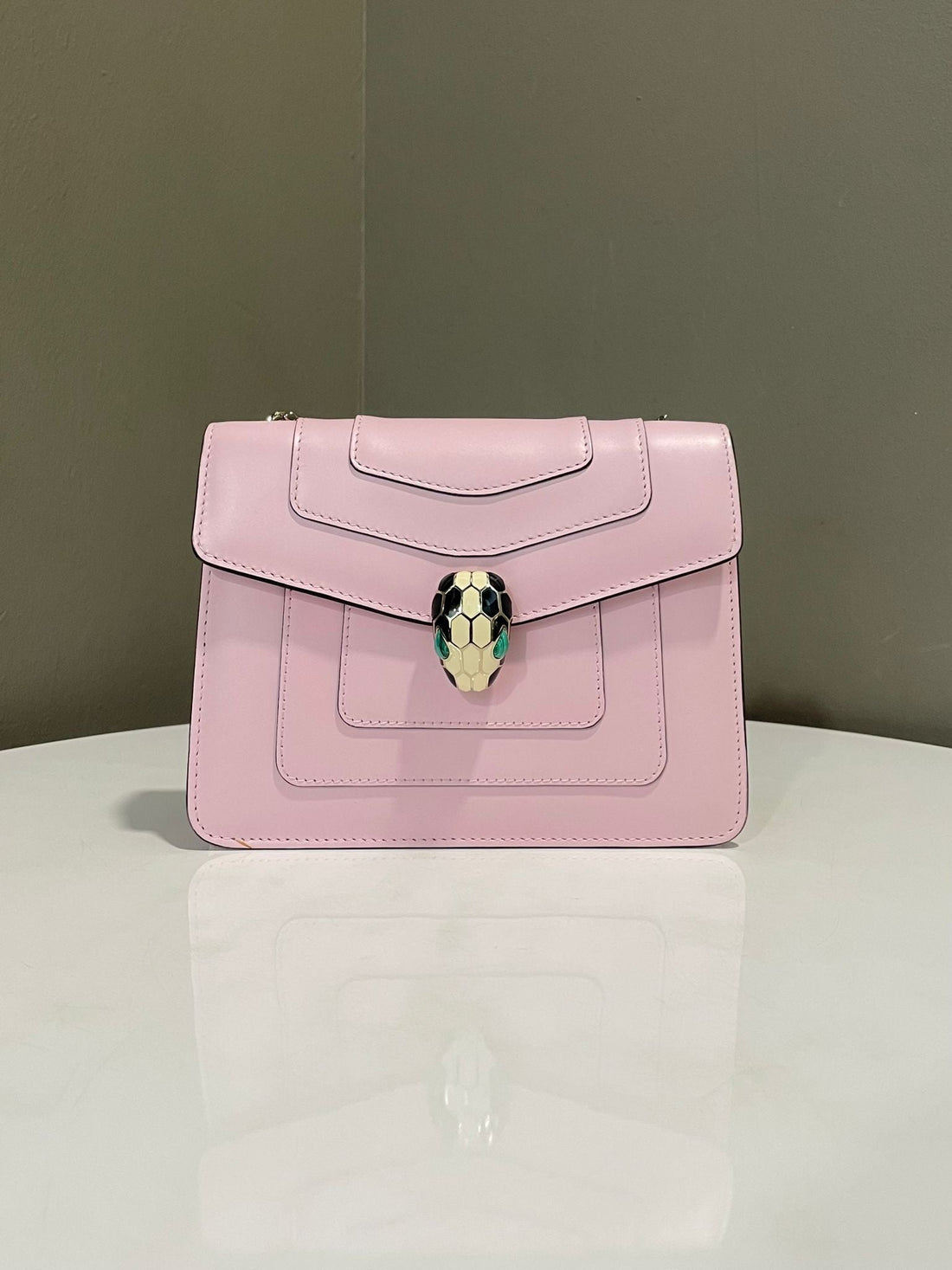 Bvlgari Sepenti Forever Bag Ice Pink Calf
