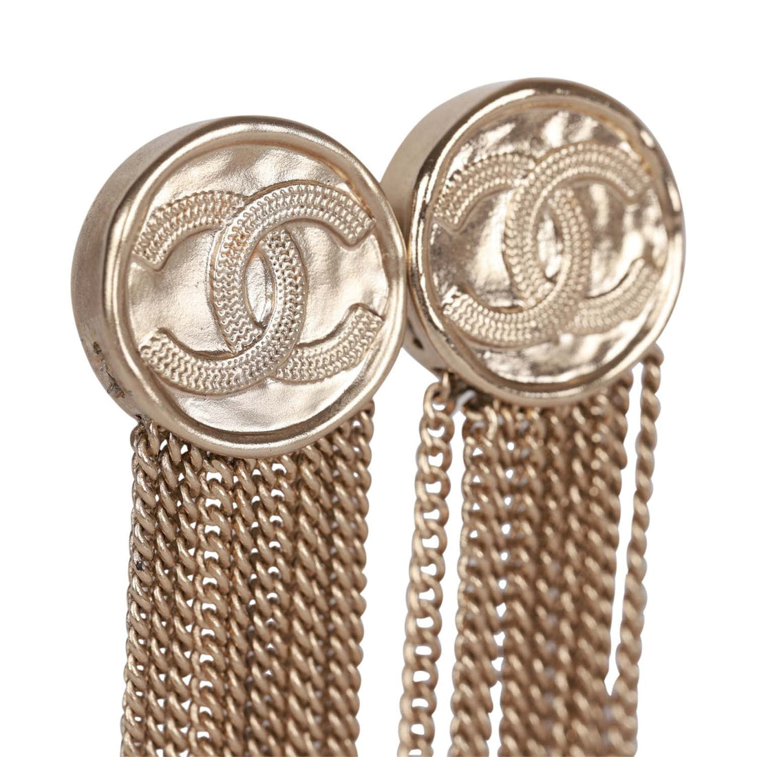 Chanel "CC" Light Gold Dusters Earrings